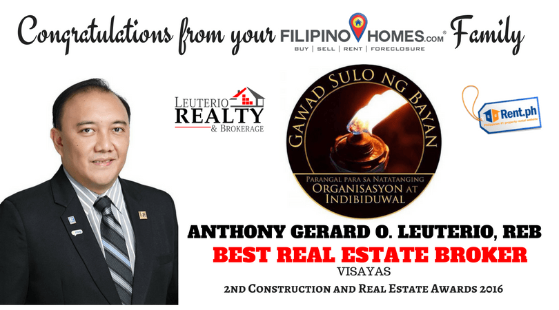 Cebu Based Realty Wins Another Real Estate Award at Gawad Sulo ng Bayan 2016