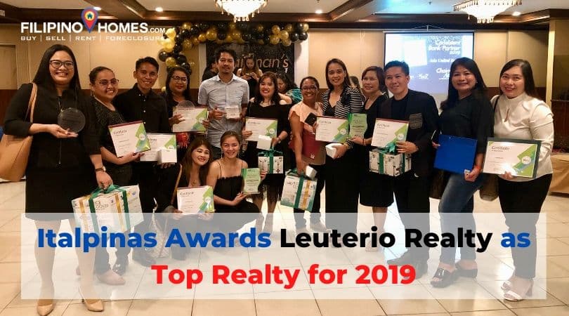 Italpinas Awards Leuterio Realty as Top Realty for 2019