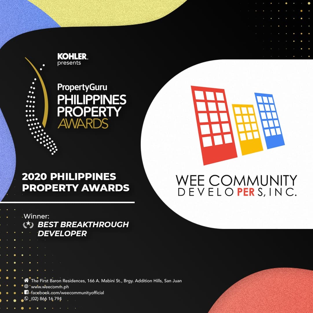 Wee Community Developers wins big at the 2020 PropertyGuru Philippines Property Awards!
