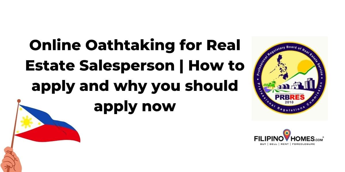 Online Oathtaking for Real Estate Salesperson | How to apply and why you should apply now
